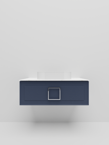 Тумба со столешницей La Fenice CUBO NFNC-01-CUB-BG-100-3-GG 100х36х49 подвесная цвет синий - фото 2