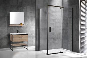 Душевой уголок Royal Bath HPVD RB9140HPVD-T-BL 140х90 стекло прозрачное профиль черный без поддона Душевой уголок Royal Bath HPVD RB9140HPVD-T-BL 140х90 стекло прозрачное профиль черный без поддона