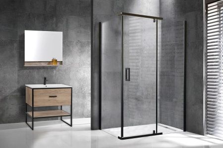 Душевой уголок Royal Bath HPVD RB9110HPVD-T-BL 110х90 стекло прозрачное профиль черный без поддона