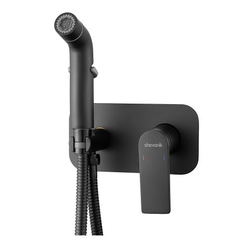 Гигиенический душ со смесителем Shevanik S4105H черный - фото 2