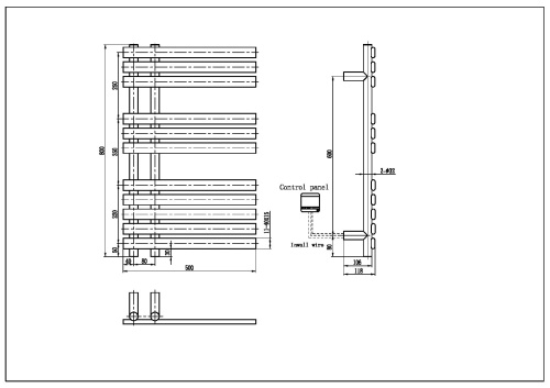 Полотенцесушитель Boheme Venturo 723-BRB 50х80 электрический бронза брашированная - фото 2