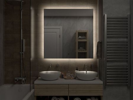 Зеркало с подсветкой Misty Зеркала (сенсорные) НЕМ-02-100/100-14 100х100 подвесное