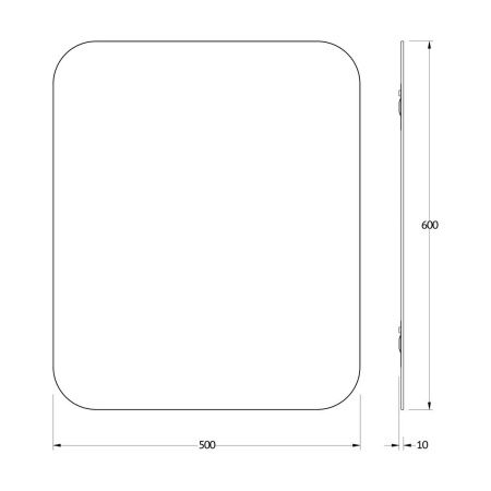 Зеркало Evoform Colora BY 0433 50х60 подвесное