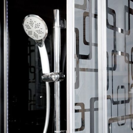 Душевая кабина AvaCan BM1590BLACK 90х90 четверть круга с крышей ориентация универсальная