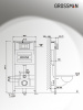 Инсталляция + кнопка смыва + унитаз Grossman Pragma 97.4441S.03.110
