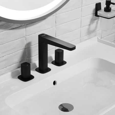 Смеситель для раковины Wasserkraft Nuthe 9100 9135 встраиваемый в стену черный