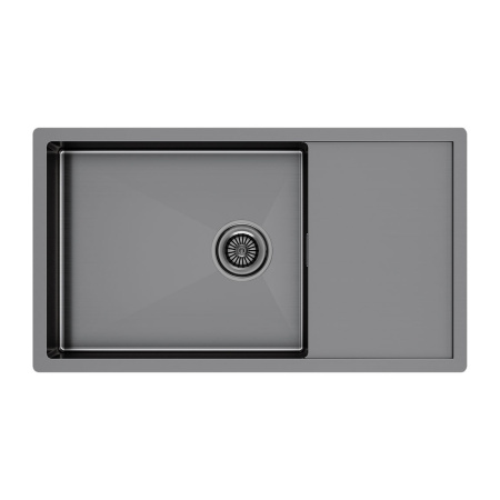 Кухонная мойка Paulmark GERBERG 78F UNI PM217844-GM 47х39 цвет вороненая сталь