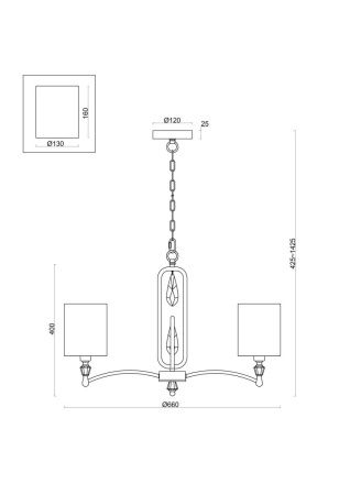 Люстра подвесная Freya Riverside Crystal FR1007PL-05BS