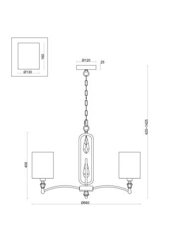 Светильник подвесной Freya Riverside Crystal FR1007PL-05BS - фото 2
