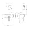 Гигиенический душ Cezares STYLUS STYLUS-DIF-IN серый
