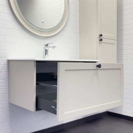 Тумба с раковиной Comforty Ереван 00-00014864CF 80х50 подвесная цвет серый