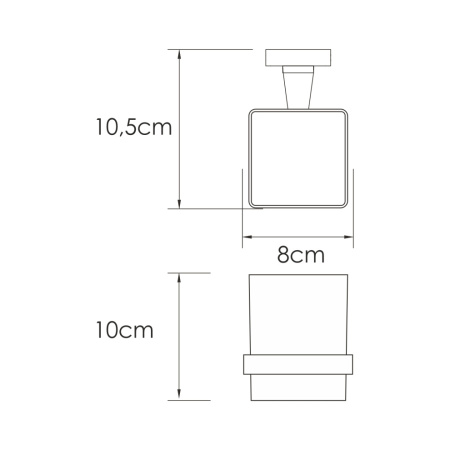 Стакан для зубных щеток WasserKRAFT 8728