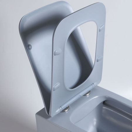 Унитаз подвесной Vincea Q-Line VT1-12MO голубой с сиденьем микролифт безободковый душевой смыв