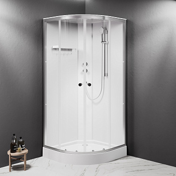 Душевая кабина Am.Pm X-Joy W94C-401-090MT 90х90 четверть круга без крыши ориентация универсальная Душевая кабина Am.Pm X-Joy W94C-401-090MT 90х90 четверть круга без крыши ориентация универсальная