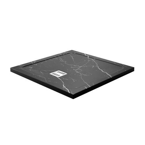 Душевой поддон WasserKRAFT Neime 19T 19T03 90x90 искусственный камень черный - фото 2