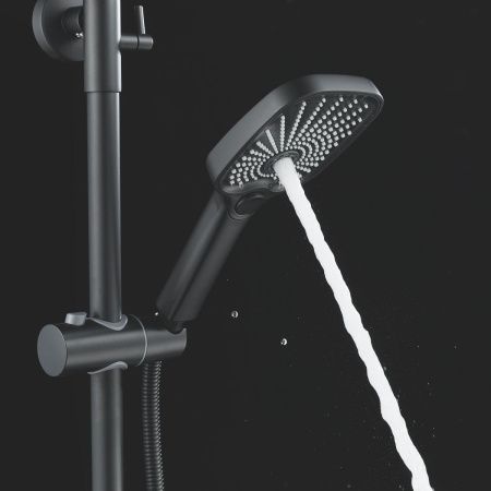 Душевая стойка Shevanik S6236H настенная цвет черный