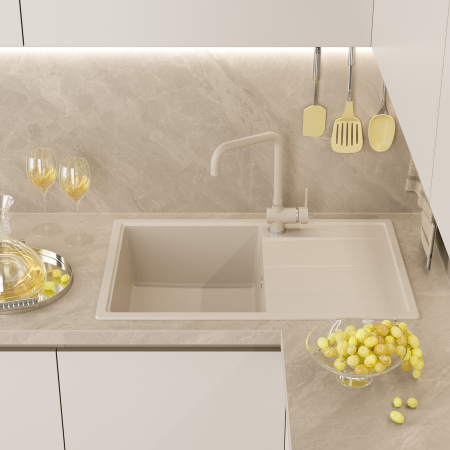 Кухонная мойка Misty Linkor LIN-78х51-02 78х51 цвет бежевый