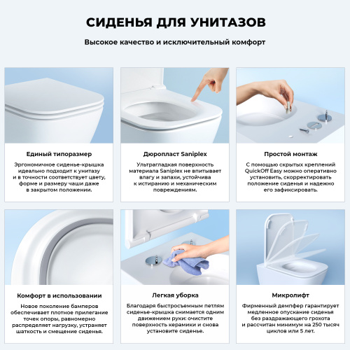 Унитаз подвесной Wellsee Pure BY Wellsee 182603001 белый матовый с сиденьем микролифт безободковый каскадный смыв - фото 5