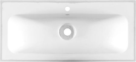 Раковина из искусственного камня Aquanet Арт 00318926 100х40 полувстраиваемая цвет белый 1 отверстие под смеситель
