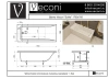 Ванна из искусственного камня Veconi SOLITA SLT17070M 170х70 пристенная прямоугольная без ножек
