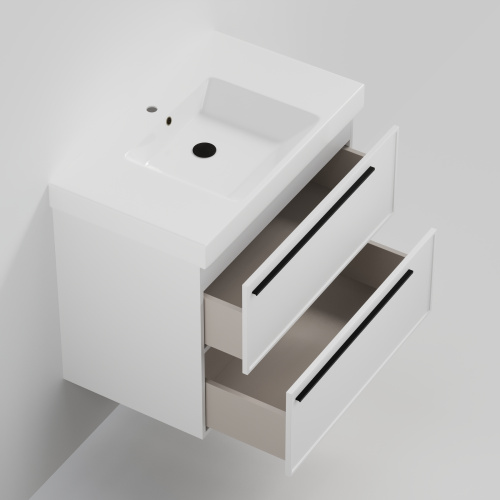 Тумба с раковиной La Fenice Elba TWIN NFNC-01-ELB-B-80-2-3-80 90х62х49 подвесная цвет белый - фото 2