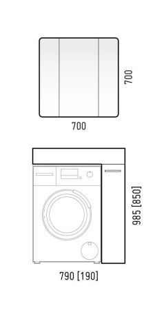 Комод Corozo Лео SD-00000782 20х50 напольный цвет белый