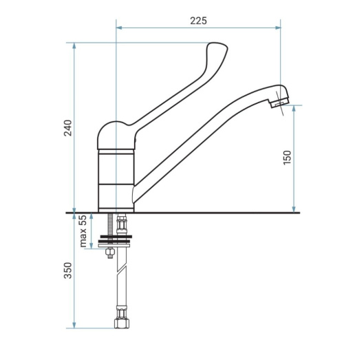 Смеситель для кухни Emmevi Ambra 9007LC/CR на мойку хром - фото 2