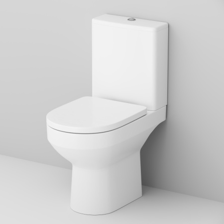 Унитаз напольный с бачком Am.Pm Spirit V2.0 C708600WH белый глянцевый без сиденья безободковый каскадный смыв