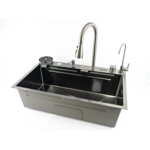 Кухонная мойка Fmark FSC002Q 75х46 цвет графит поверхность матовая - фото 4