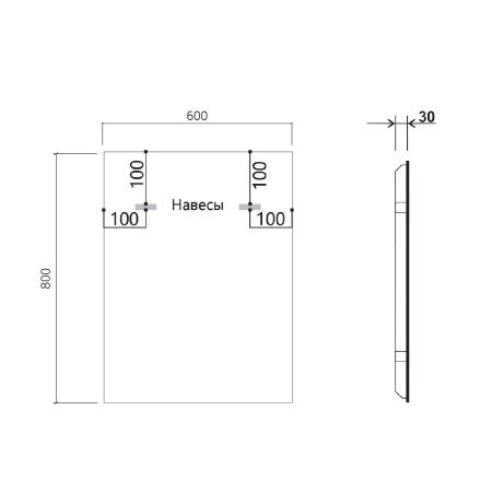 Зеркало с подсветкой Vincea VLM-3VN600B 60х80 подвесное
