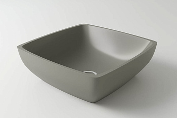 Раковина из искусственного камня Holbi JUPITER 1.02.007.11.3 43х43 накладная цвет серый