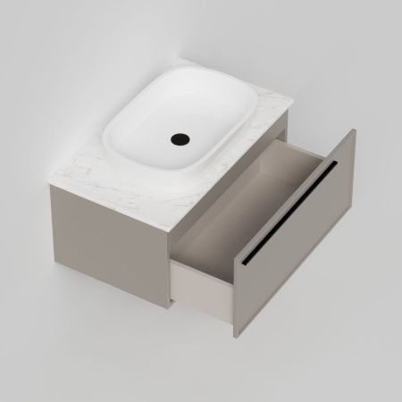 Тумба со столешницей La Fenice ELBA NFNC-01-ELB-C-80-3-GG 80х50 подвесная цвет бежевый