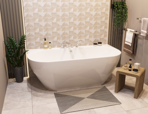 Ванна из литьевго мрамора Эстет Майами ФР-00014539 170х86 отдельностоящая овальная - фото 5