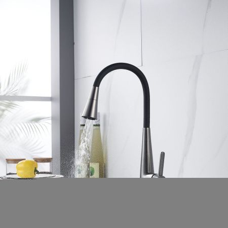 Смеситель для кухни Rose R213T на мойку оружейная сталь