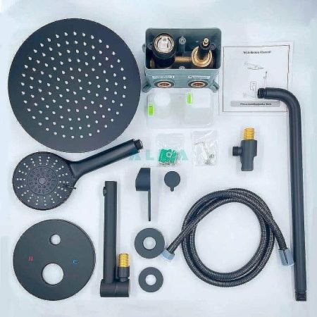 Душевая система ALMAes Ruver TVZ-8830 встраиваемая в стену цвет черный