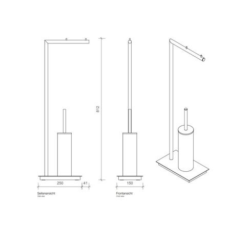 Стойка с аксессуарами для ванной Decor Walther Straight 506100