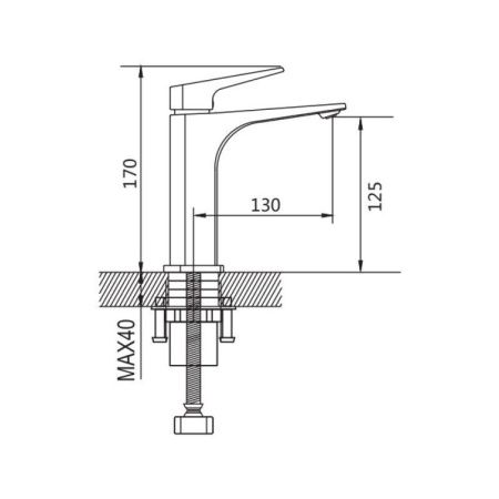 Смеситель Shevanik S4201G на раковину золото