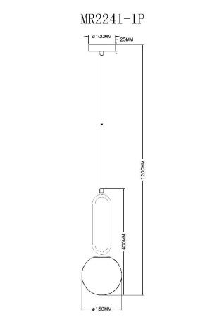 Светильник подвесной Myfar Pierre (Пиерре) MR2241-1P