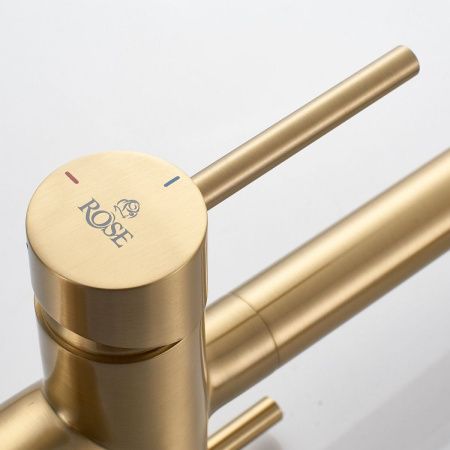 Смеситель для кухни Rose R958G на мойку золото