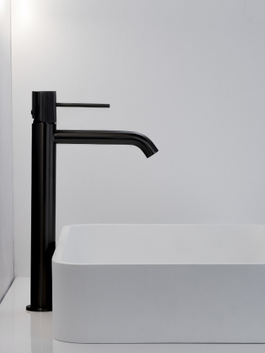 Смеситель для раковины AltroBagno Bilancia AltroBagnoBilancia010228MB на столешницу черный матовый - фото 4