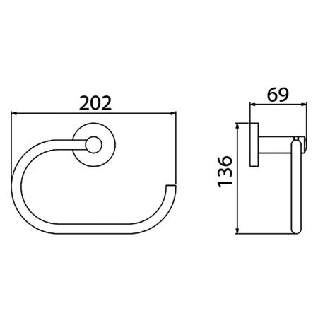 Полотенцедержатель Timo Saona 13050/16