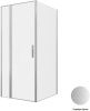 Душевой уголок Allen Brau Priority 3.31026.BA + 3.31047.BA 100х90 стекло прозрачное профиль серебро без поддона