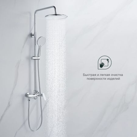 Душевая стойка Splenka S41.24 настенная цвет хром