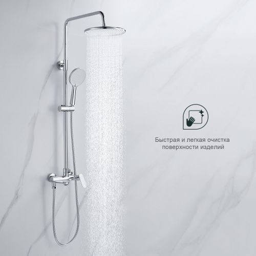 Душевая стойка Splenka S41.24 настенная цвет хром - фото 5