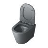 Унитаз подвесной Grossman Торнадо GR-4477GMSQ серый с сиденьем микролифт безободковый смыв торнадо