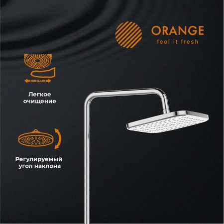 Душевая стойка Orange Thermo T02S4-911cr настенная цвет хром с термостатом