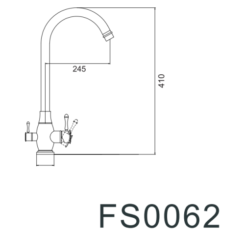 Смеситель для кухни Fmark FS0062 на мойку сатин - фото 2