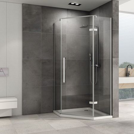 Душевой уголок Abber Ewiges Wasser AG05090 90х90 стекло прозрачное профиль хром без поддона