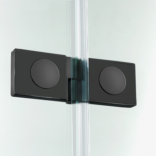 Душевая шторка на ванну New Trendy NEW SOLEO Black P-0044 120х140 стекло прозрачное профиль черный ориентация правая - фото 4