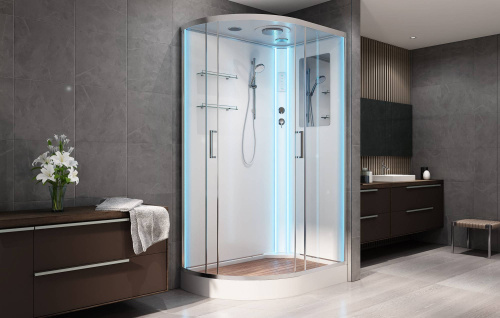 Душевая кабина AvaCan A102RLED 120х80 асимметричная с крышей - фото 3